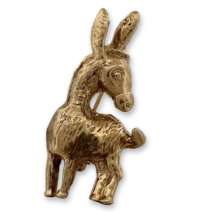 Vintage Donkey Brooch in 14k Yellow Gold
