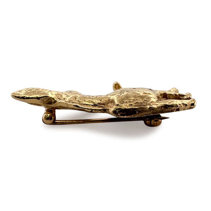 Vintage Donkey Brooch in 14k Yellow Gold