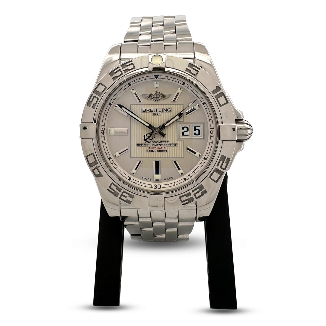 2015 Breitling Galactic 41mm Stainless Steel Bracelet Watch with Box & Papers