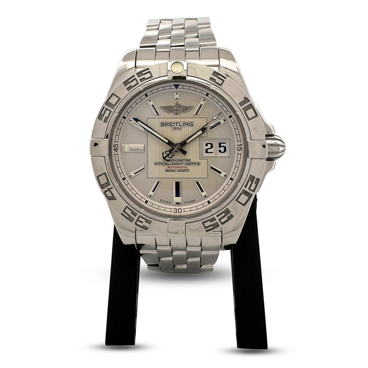 2015 Breitling Galactic 41mm Stainless Steel Bracelet Watch with Box & Papers