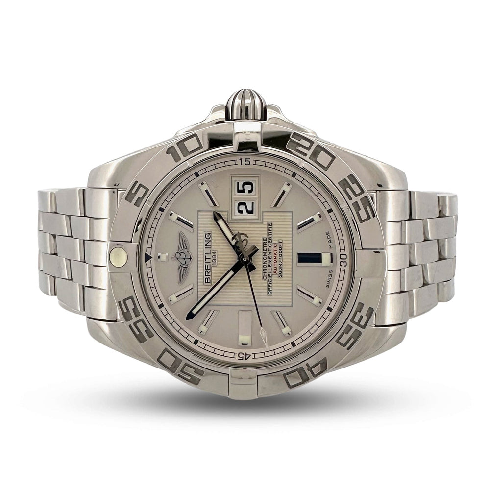 2015 Breitling Galactic 41mm Stainless Steel Bracelet Watch with Box & Papers