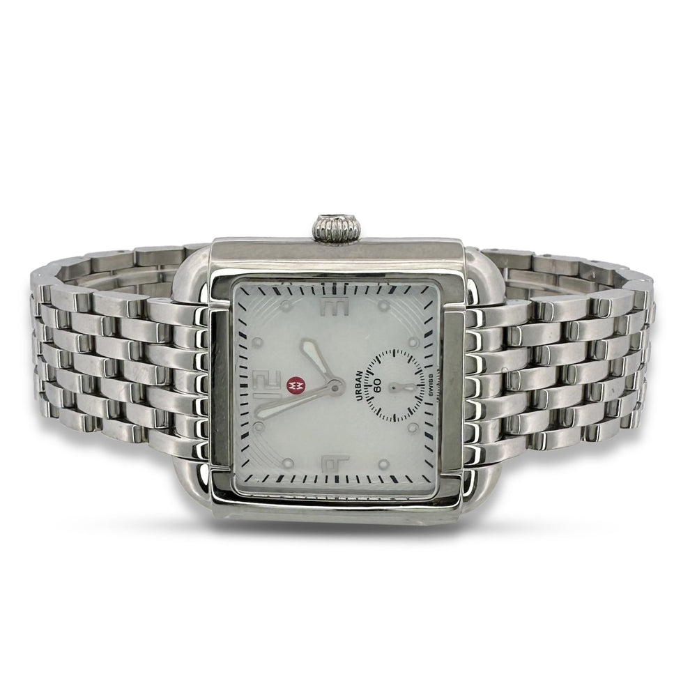 Michele Urban Lady's Stainless Steel Bracelet Watch