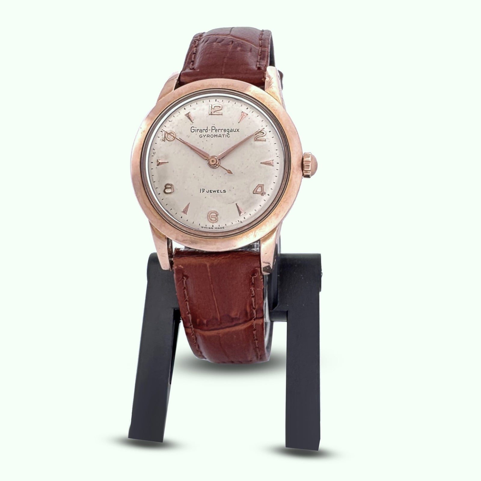 Vintage Girard-Perregaux Gyromatic Gold-Plated Automatic Strap Watch