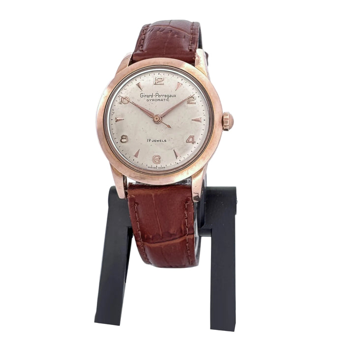 Vintage Girard-Perregaux Gyromatic Gold-Plated Automatic Strap Watch