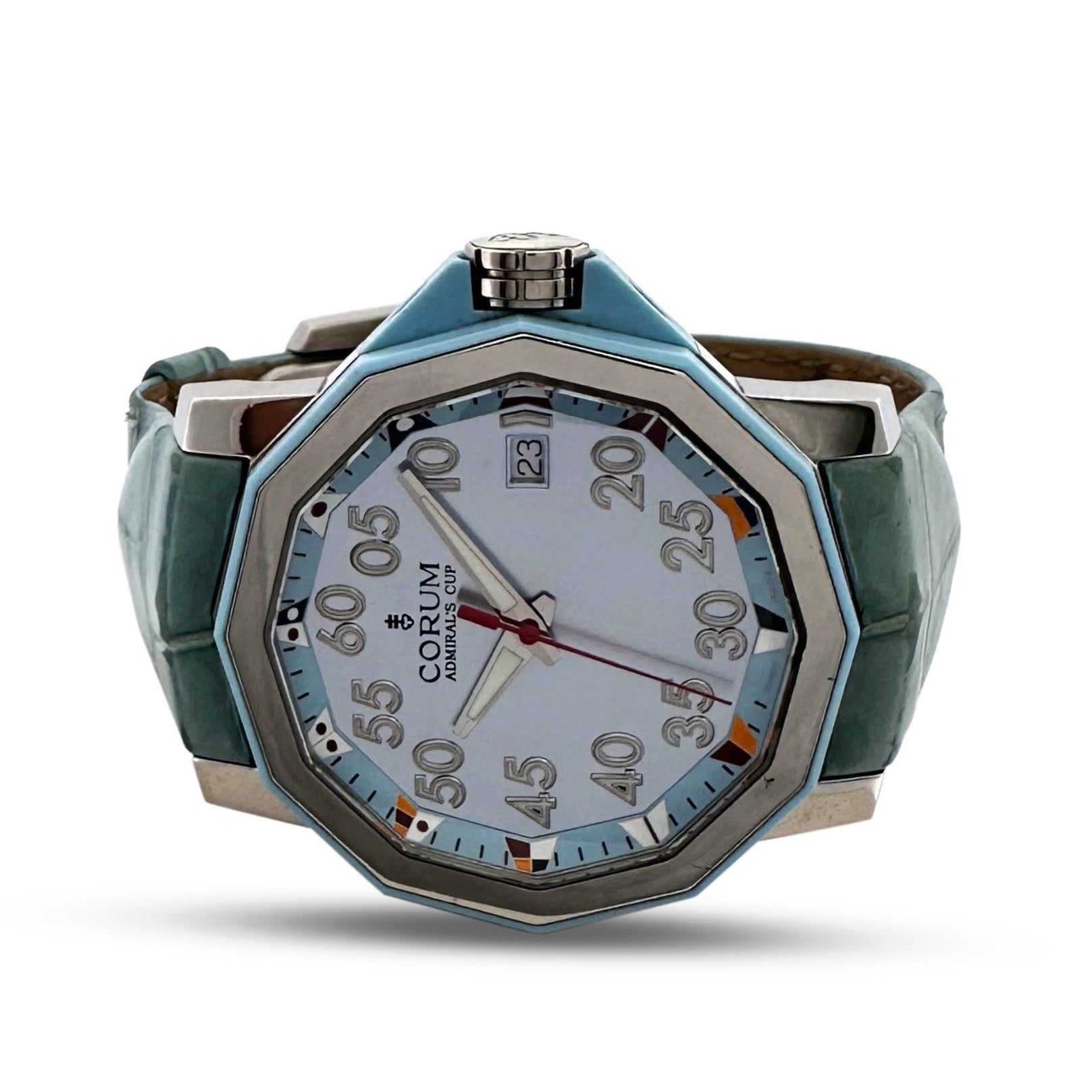Corum Admiral's Cup 40mm Stainless Steel Leather Strap Watch with