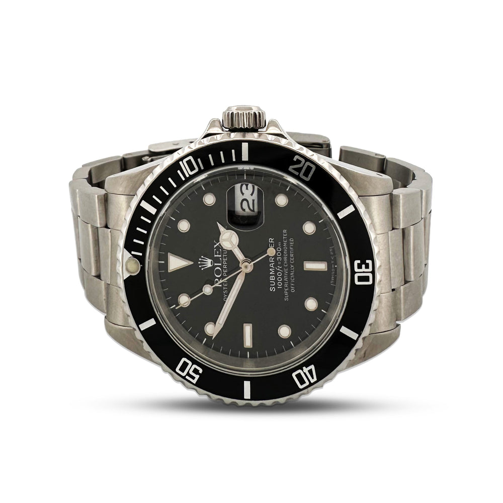 1990 Rolex Submariner Date 40mm Stainless Steel Oyster Bracelet Watch