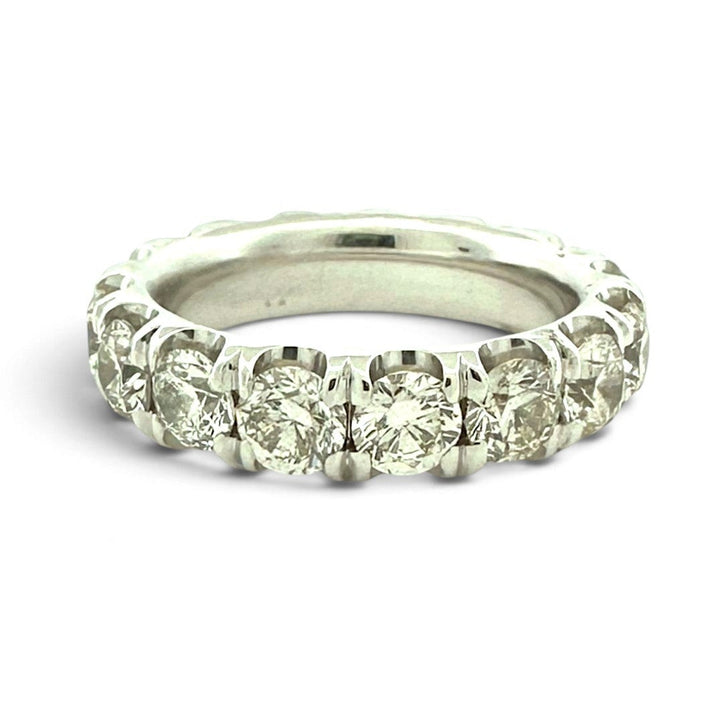 4ctw Round Brilliant Natural Diamond Eternity Stackable Band in 14k White Gold