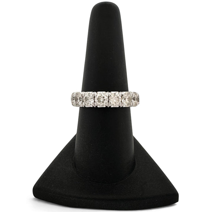 4ctw Round Brilliant Natural Diamond Eternity Stackable Band in 14k White Gold
