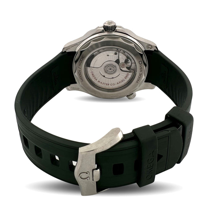 2024 Omega Seamaster 42mm Stainless Steel Rubber Strap Watch in Green with Box & Papers