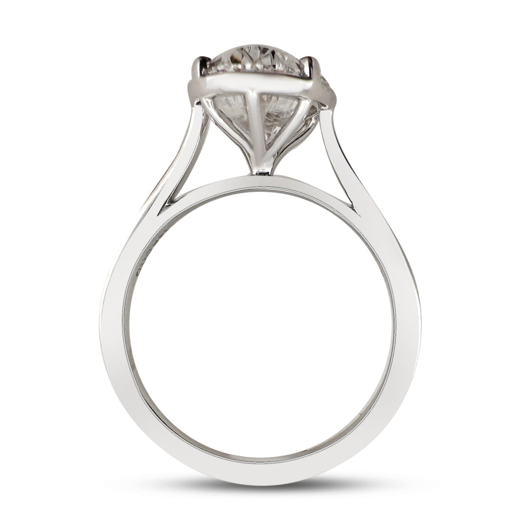 IGI Graded 2.50ct Oval Lab-Grown Diamond Solitaire Engagement Ring in 14k White Gold