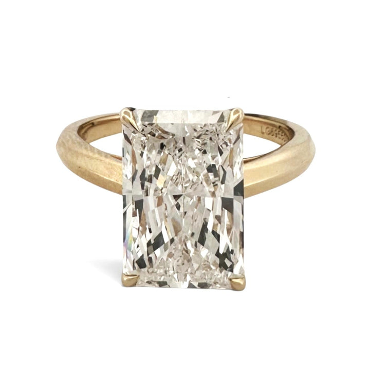 IGI Graded 3.01ct Radiant Cut Lab-Grown Diamond Solitaire Engagement Ring in 14k Yellow Gold
