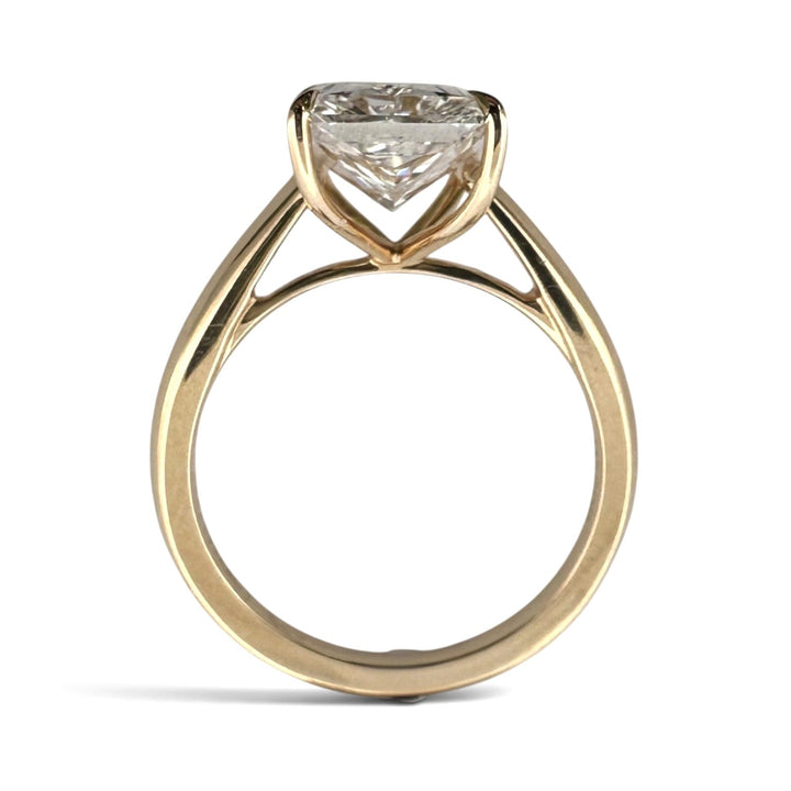IGI Graded 3.01ct Radiant Cut Lab-Grown Diamond Solitaire Engagement Ring in 14k Yellow Gold