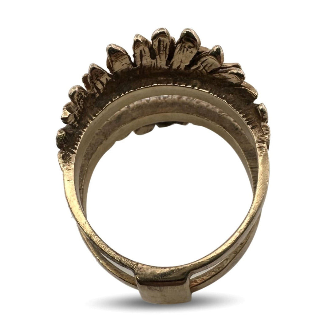 Vintage Botanical Ring Jacket in 14k Yellow Gold