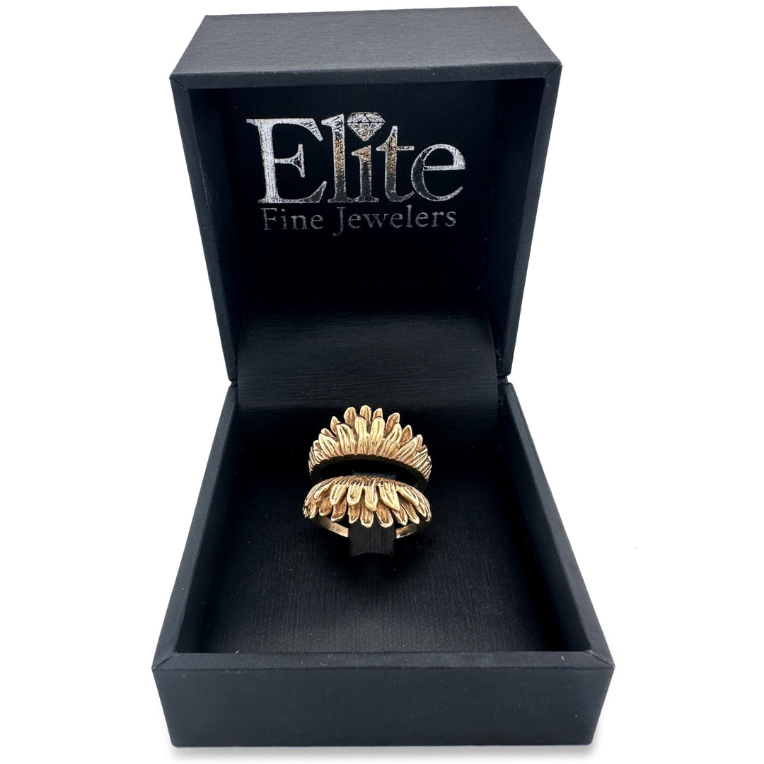 Vintage Botanical Ring Jacket in 14k Yellow Gold