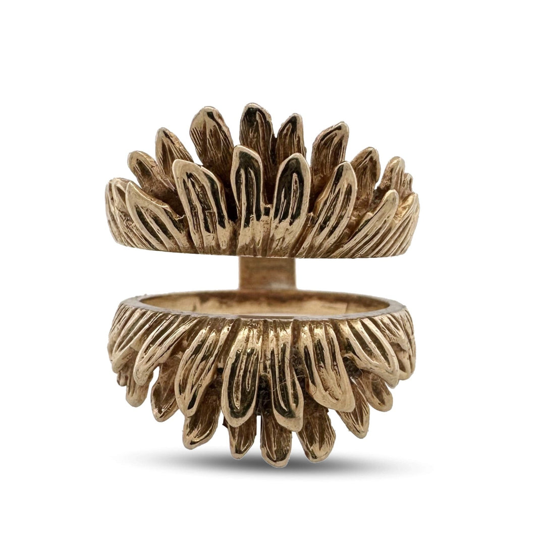Vintage Botanical Ring Jacket in 14k Yellow Gold