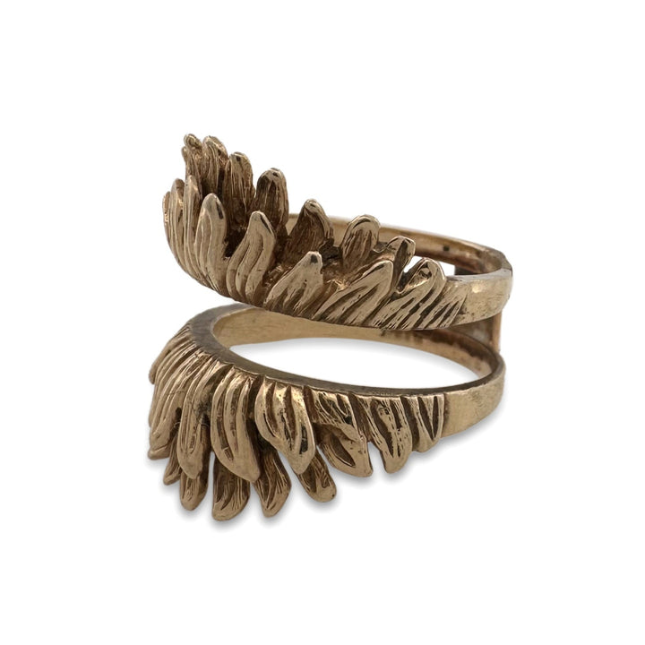 Vintage Botanical Ring Jacket in 14k Yellow Gold