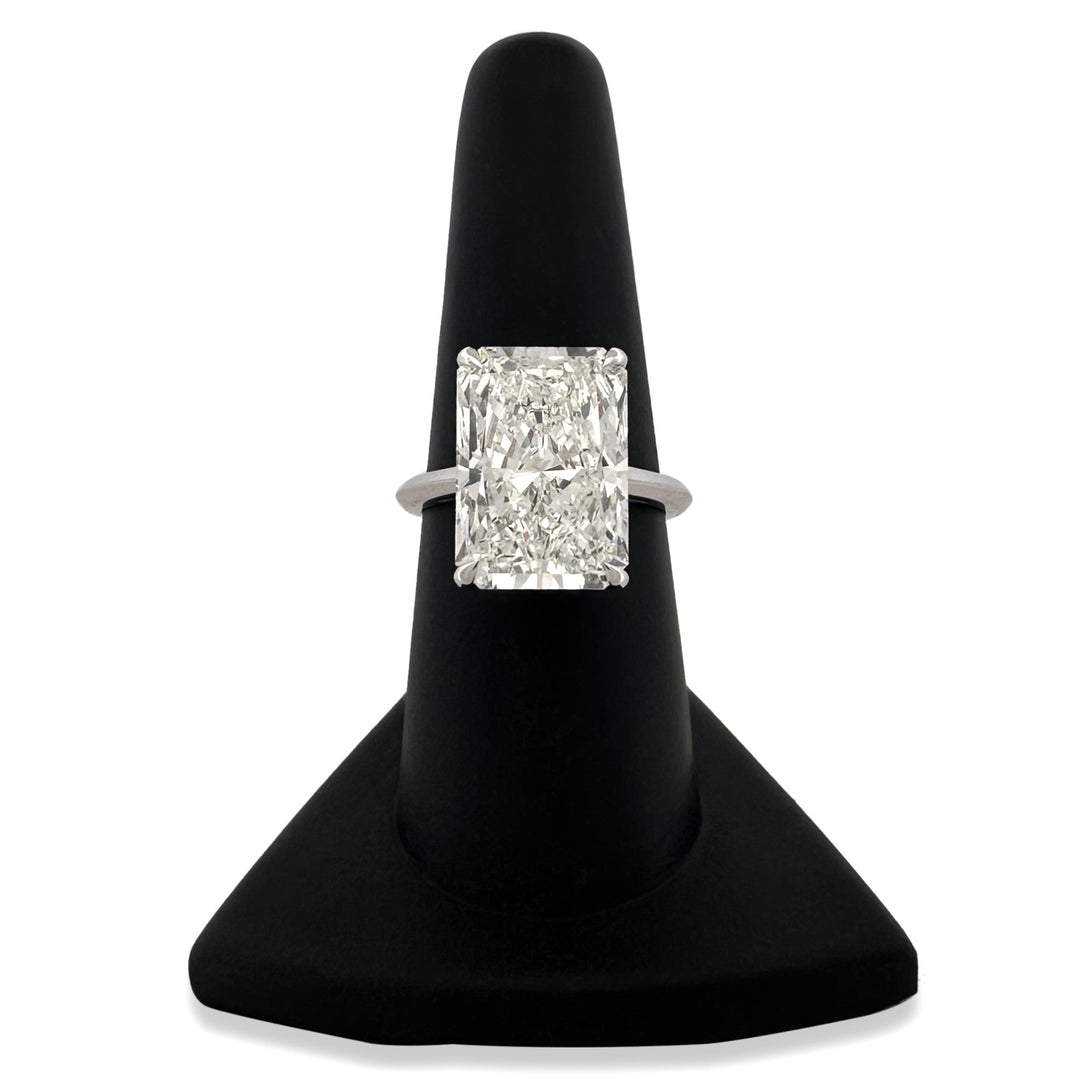 IGI Graded 10.51ct Radiant Cut Lab-Grown Diamond Solitaire Engagement Ring in 14k White Gold