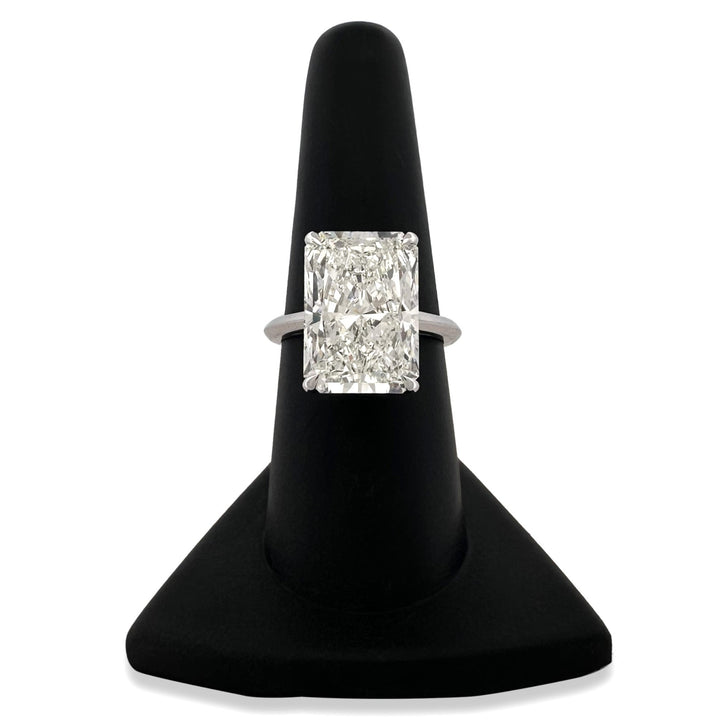 IGI Graded 10.51ct Radiant Cut Lab-Grown Diamond Solitaire Engagement Ring in 14k White Gold