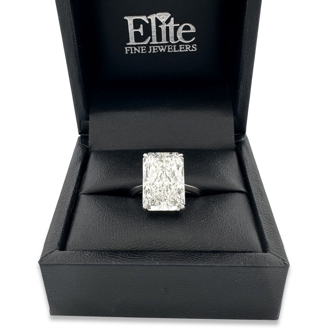 IGI Graded 10.51ct Radiant Cut Lab-Grown Diamond Solitaire Engagement Ring in 14k White Gold