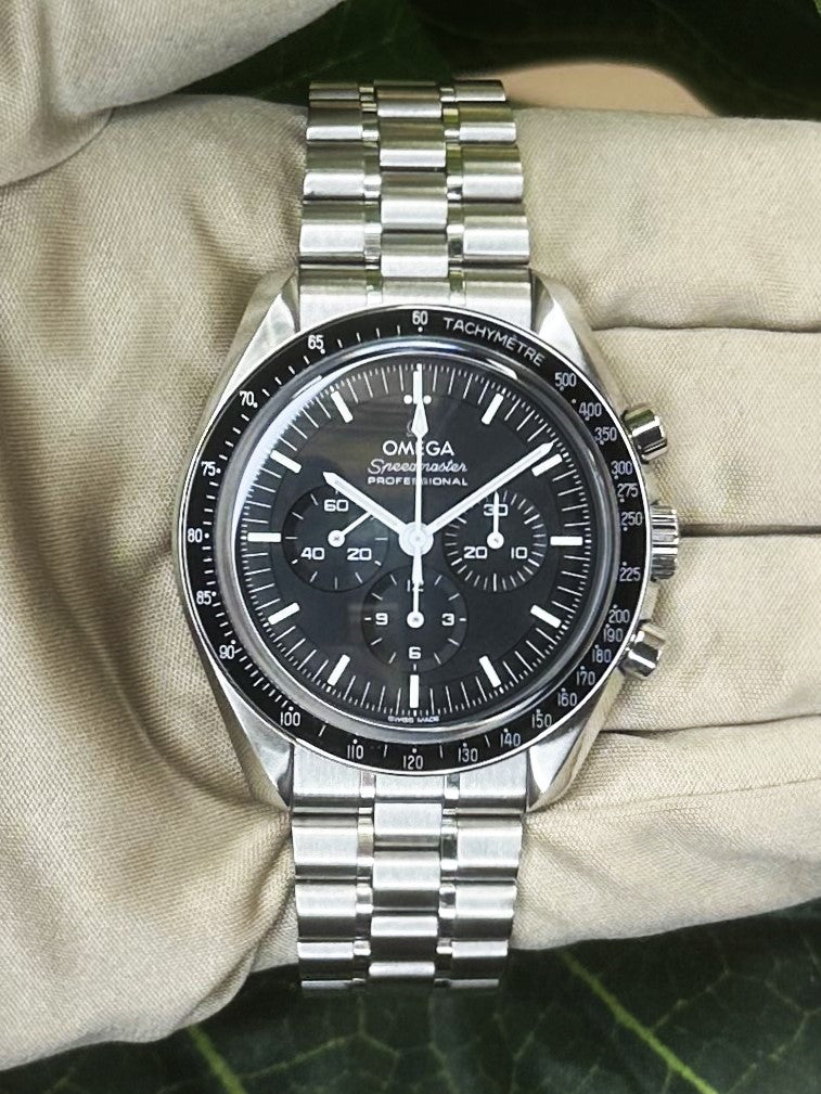 2023 Omega Speedmaster Professional 42mm "Sapphire Sandwich" "Moon Watch" Stainless Steel Bracelet Watch with Box & Papers
