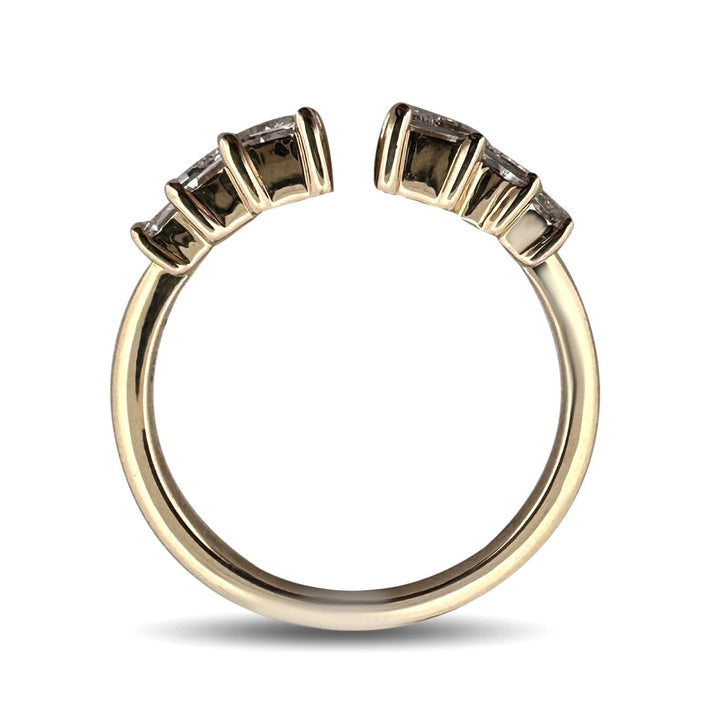 1.32ctw Baguette Cut Lab-Grown Diamond Gap Band in 14k Yellow Gold