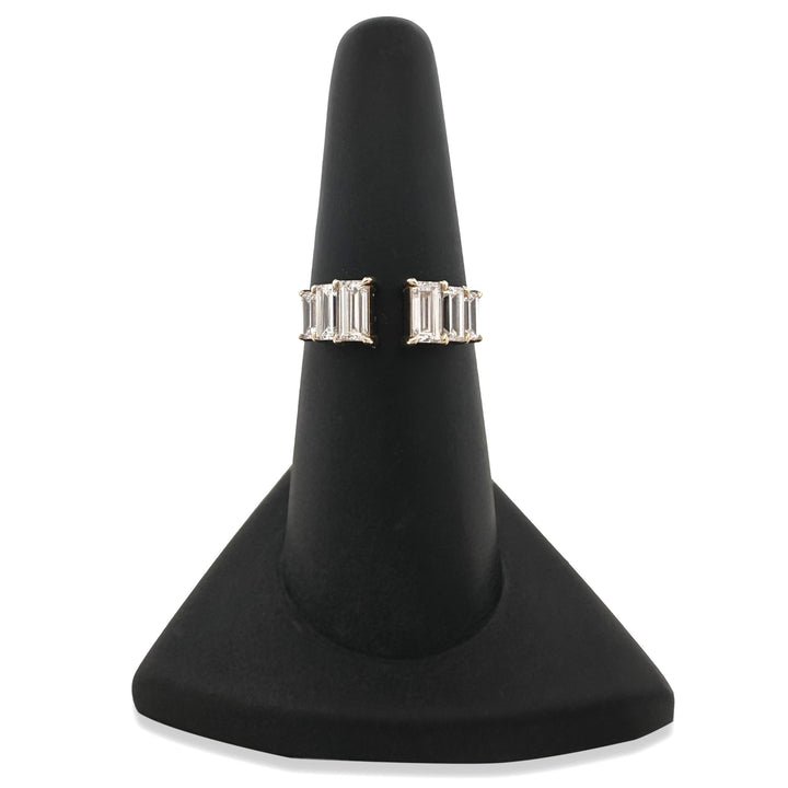 1.32ctw Baguette Cut Lab-Grown Diamond Gap Band in 14k Yellow Gold