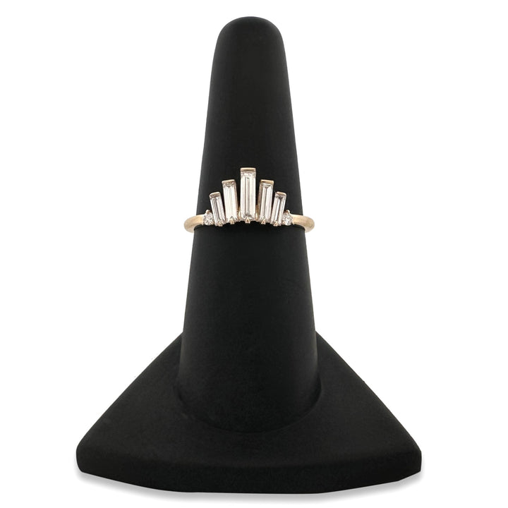 0.66ctw Baguette & Round Brilliant Cut Lab-Grown Diamond Tiara Band in 14k Yellow Gold