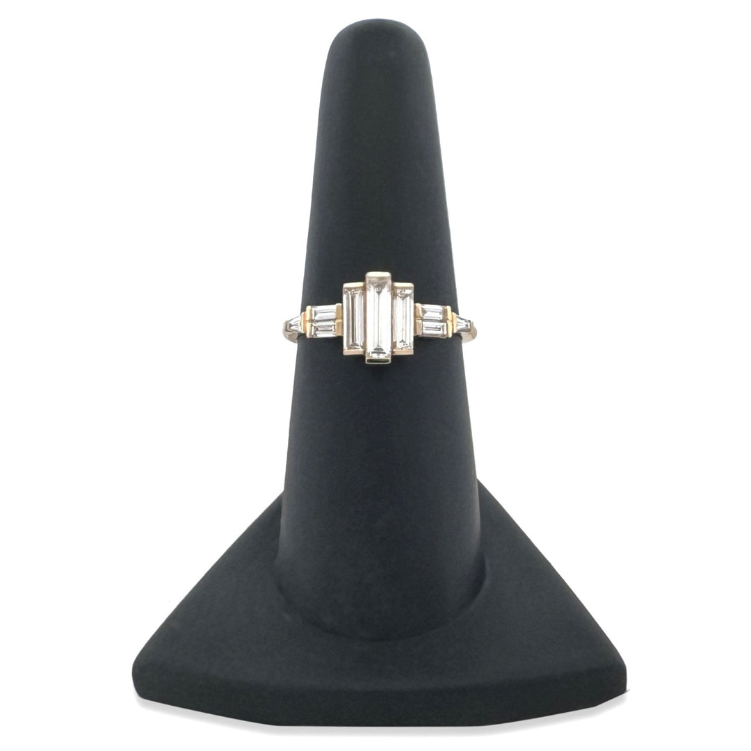 0.99ctw Baguette Cut Lab-Grown Diamond Cocktail Ring in 14k Yellow Gold