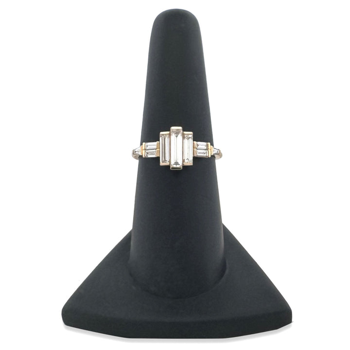 0.99ctw Baguette Cut Lab-Grown Diamond Cocktail Ring in 14k Yellow Gold