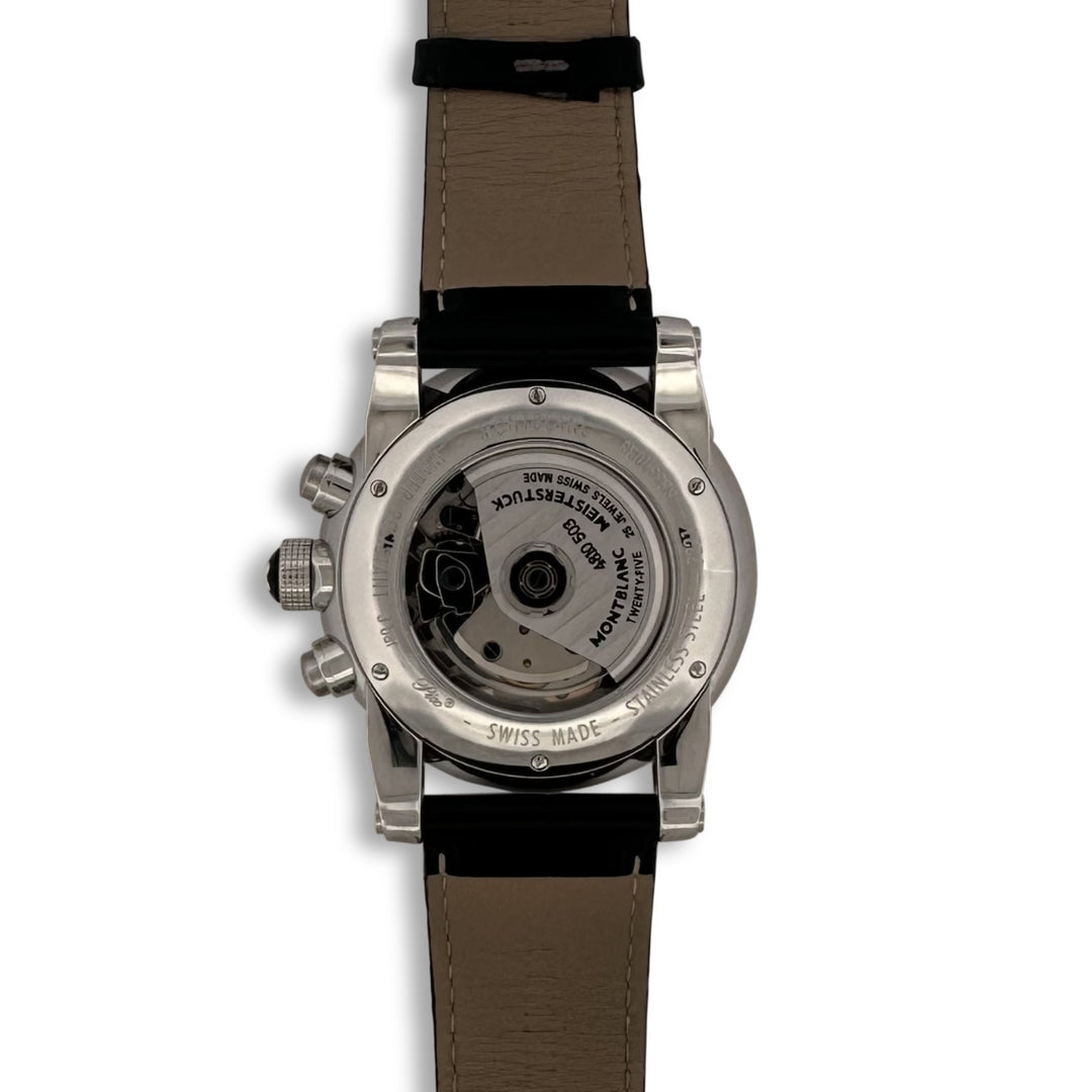 Montblanc TimeWalker UTC 43mm Stainless Steel Leather Strap Watch with Box
