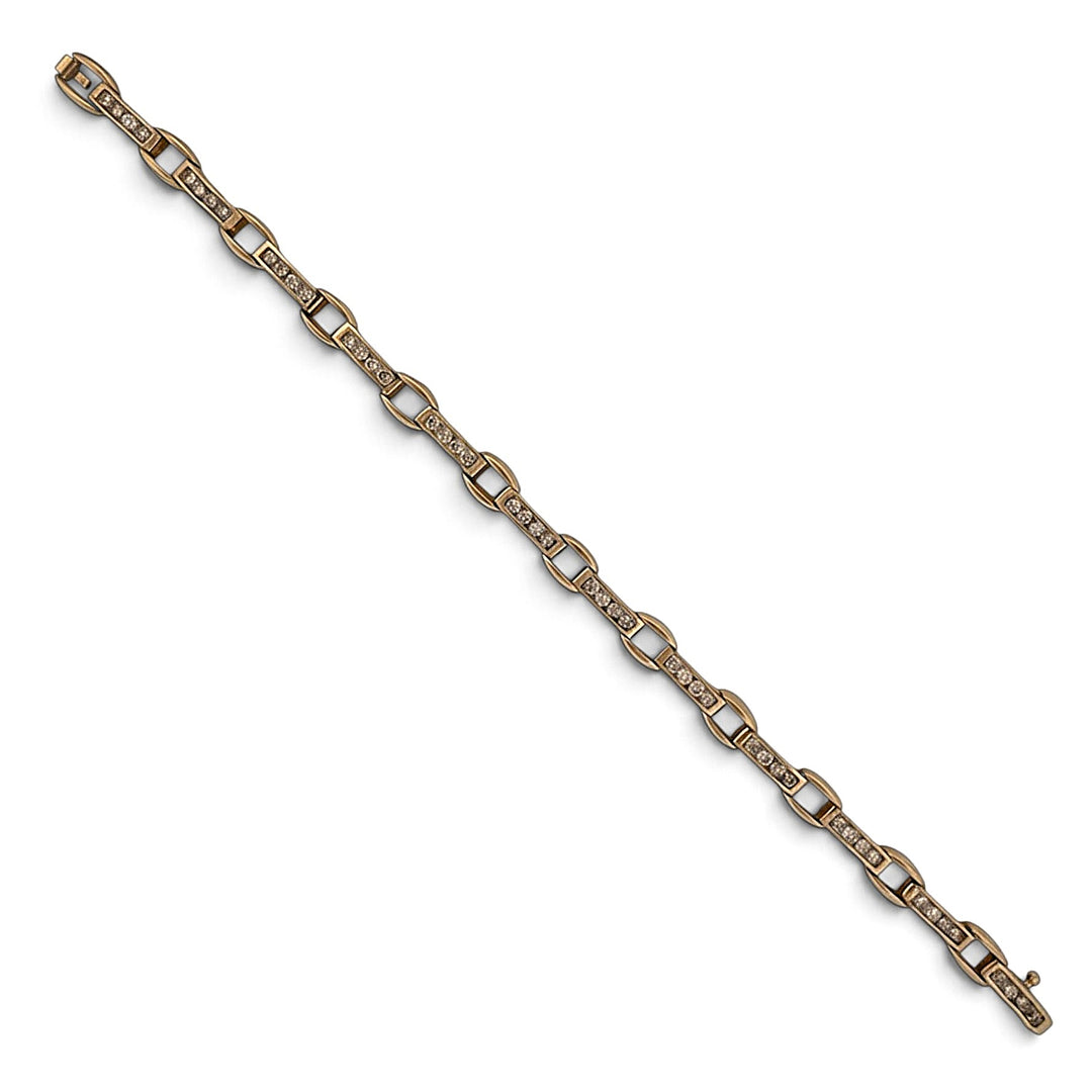 1.44ctw Round Brilliant Natural Diamond Channel-Set Tennis Bracelet in 14k Yellow Gold