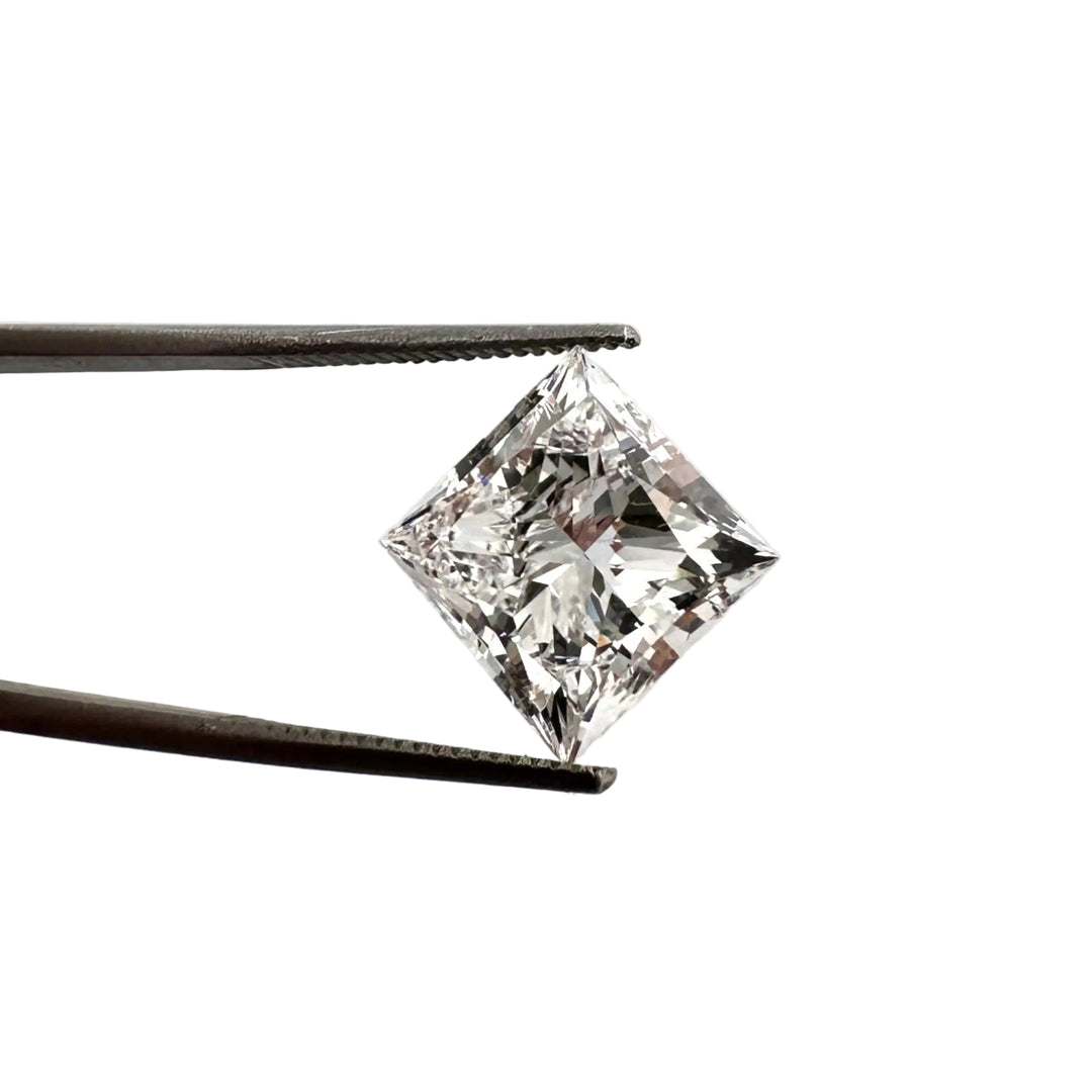 Loose IGI Graded 4.60ct Princess Cut Lab-Grown Diamond, E Color, VVS2 Clarity