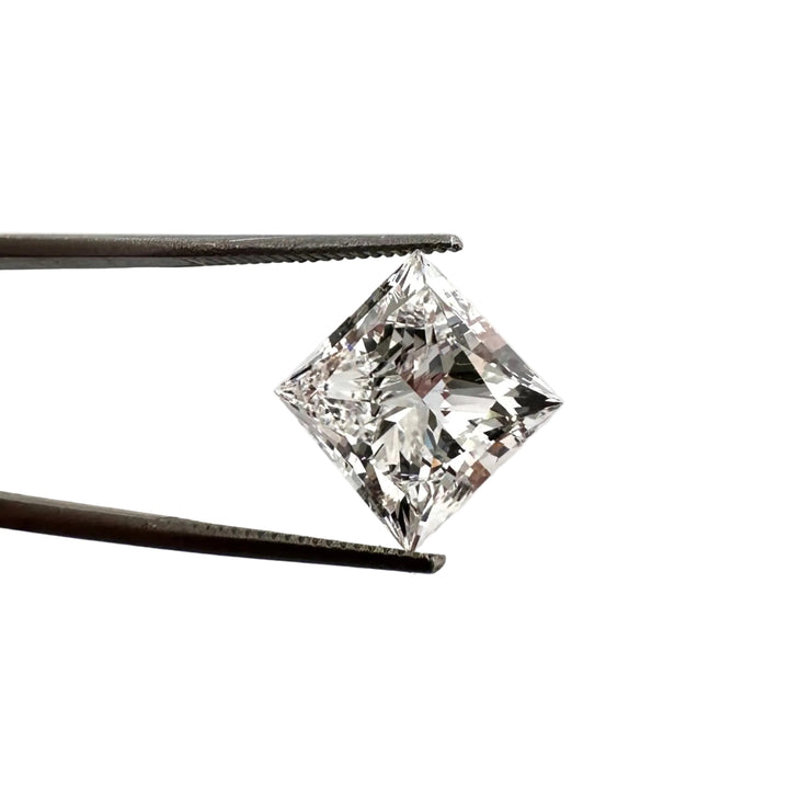 Loose IGI Graded 4.60ct Princess Cut Lab-Grown Diamond, E Color, VVS2 Clarity
