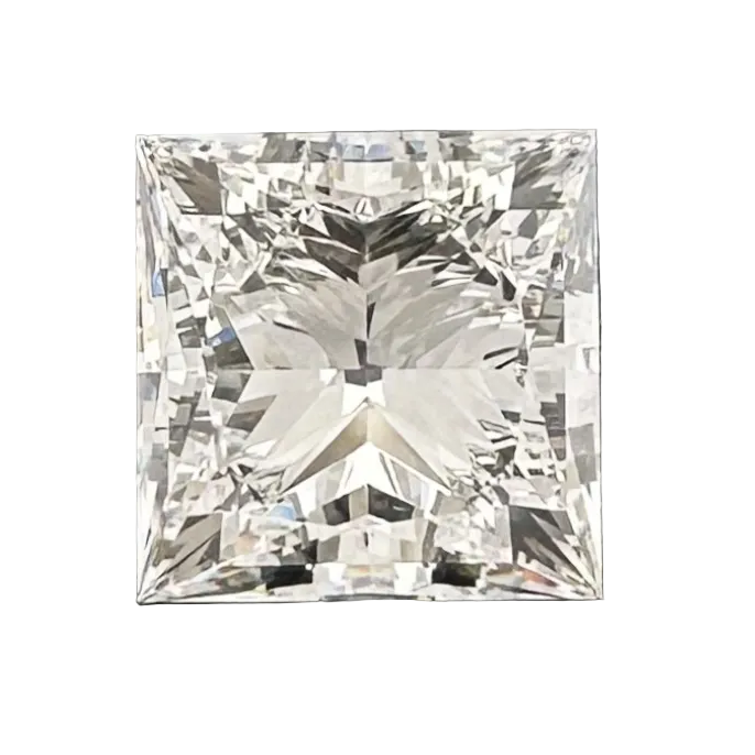 Loose IGI Graded 4.60ct Princess Cut Lab-Grown Diamond, E Color, VVS2 Clarity