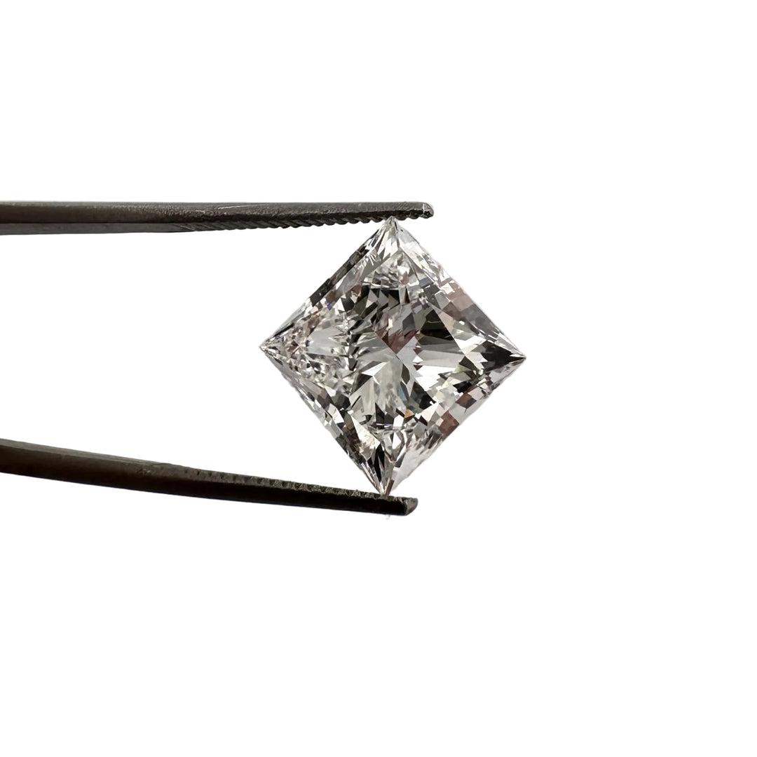 Loose IGI Graded 4.60ct Princess Cut Lab-Grown Diamond, E Color, VVS2 Clarity
