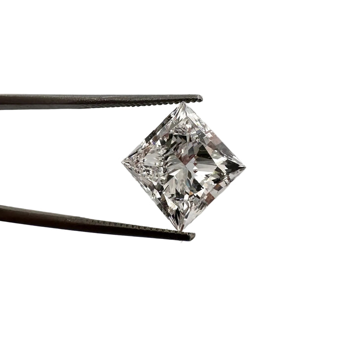 Loose IGI Graded 4.60ct Princess Cut Lab-Grown Diamond, E Color, VVS2 Clarity