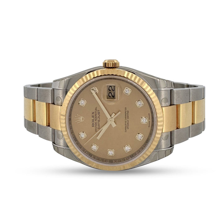2006 Rolex Datejust 36mm Two-Tone Stainless Steel & 18k Yellow Gold Oyster Bracelet Watch with Box & Papers