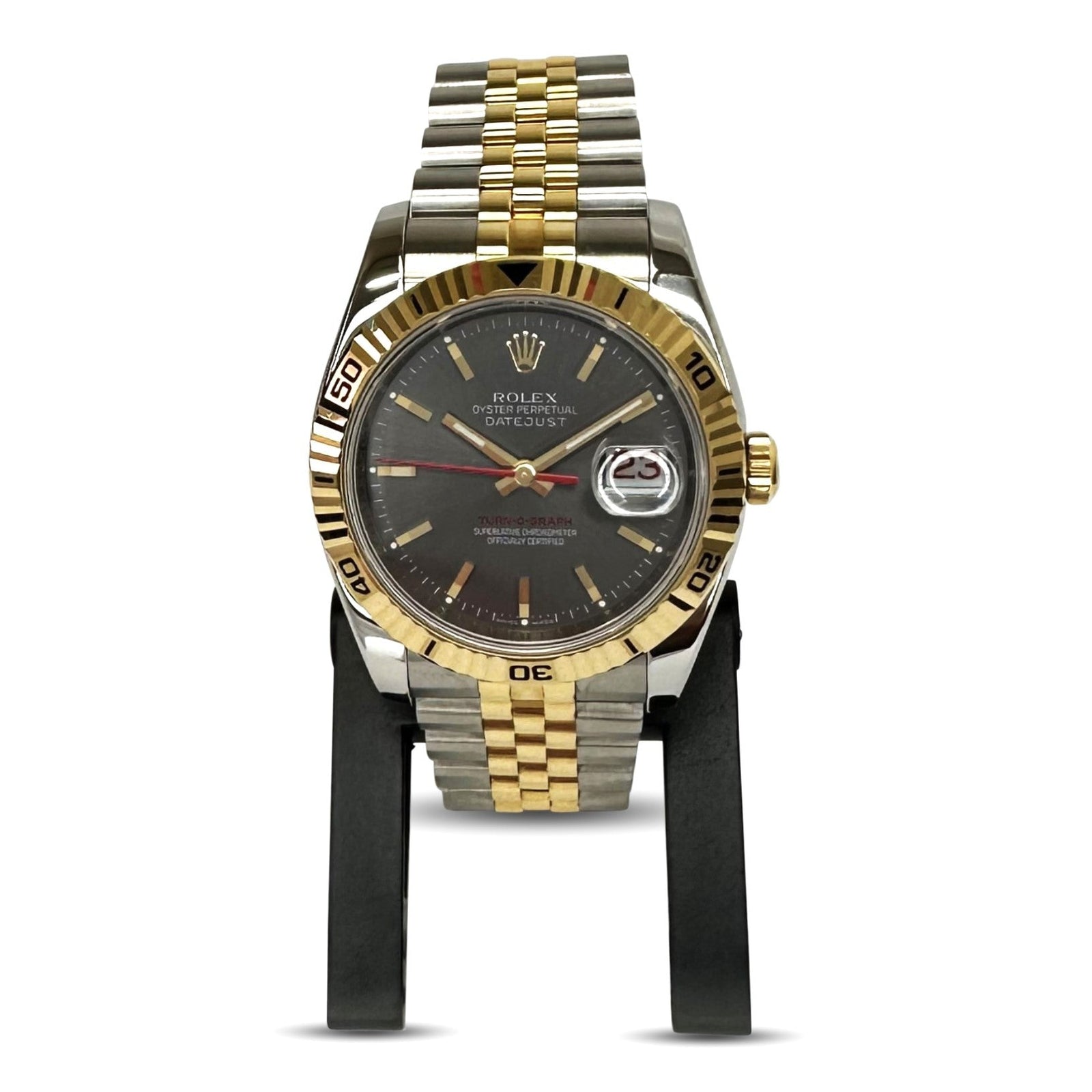 2004 Rolex Datejust Turn-o-Graph 36mm Two-Tone Stainless Steel & 18k Yellow Gold Jubilee Bracelet Watch with Box & Papers