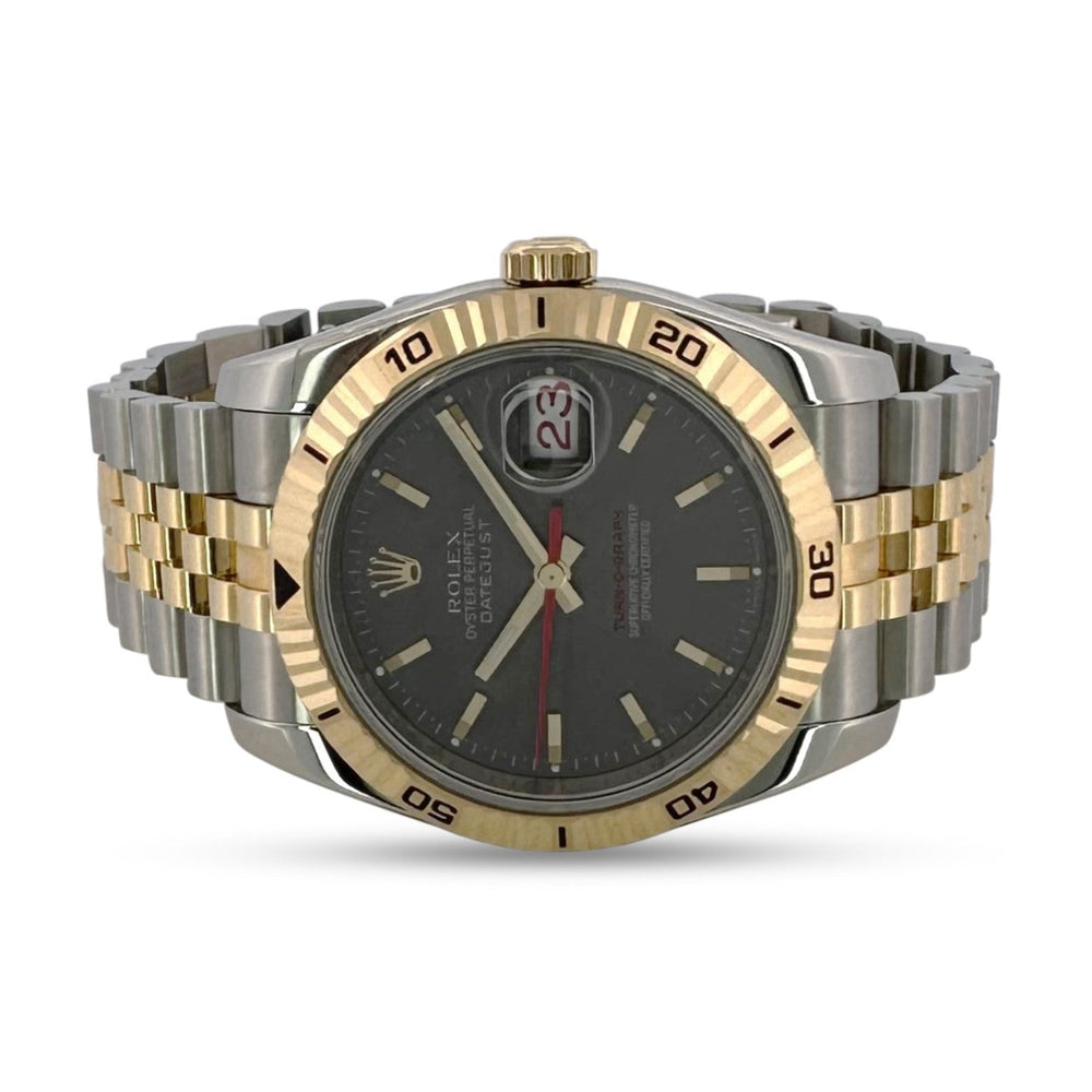2004 Rolex Datejust Turn-o-Graph 36mm Two-Tone Stainless Steel & 18k Yellow Gold Jubilee Bracelet Watch with Box & Papers