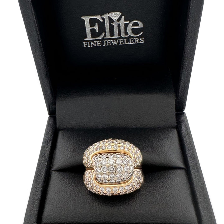 2.50ctw Round Brilliant Natural Diamond Cocktail Ring in 18k Yellow Gold