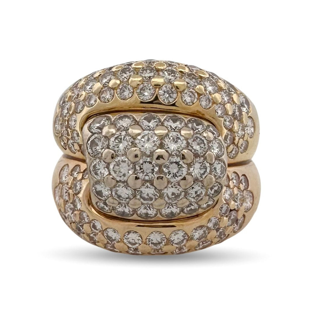 2.50ctw Round Brilliant Natural Diamond Cocktail Ring in 18k Yellow Gold