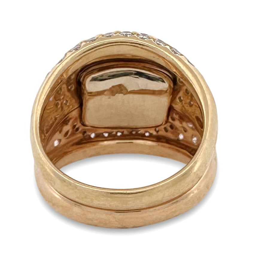 2.50ctw Round Brilliant Natural Diamond Cocktail Ring in 18k Yellow Gold