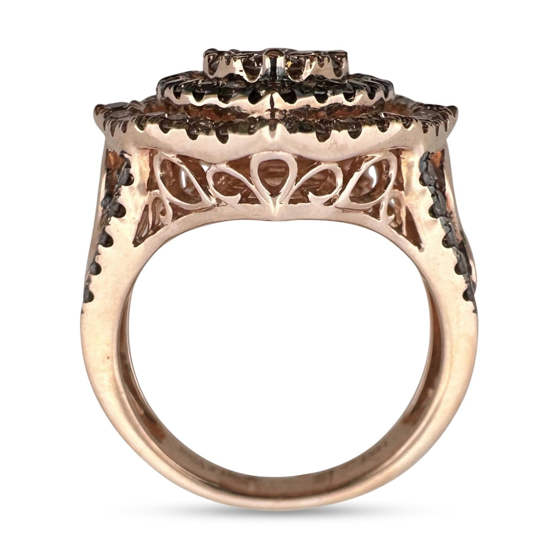 1.65ctw Chocolate & Nude Diamond Teardrop Cocktail Ring in 14k Rose Gold by Le Vian