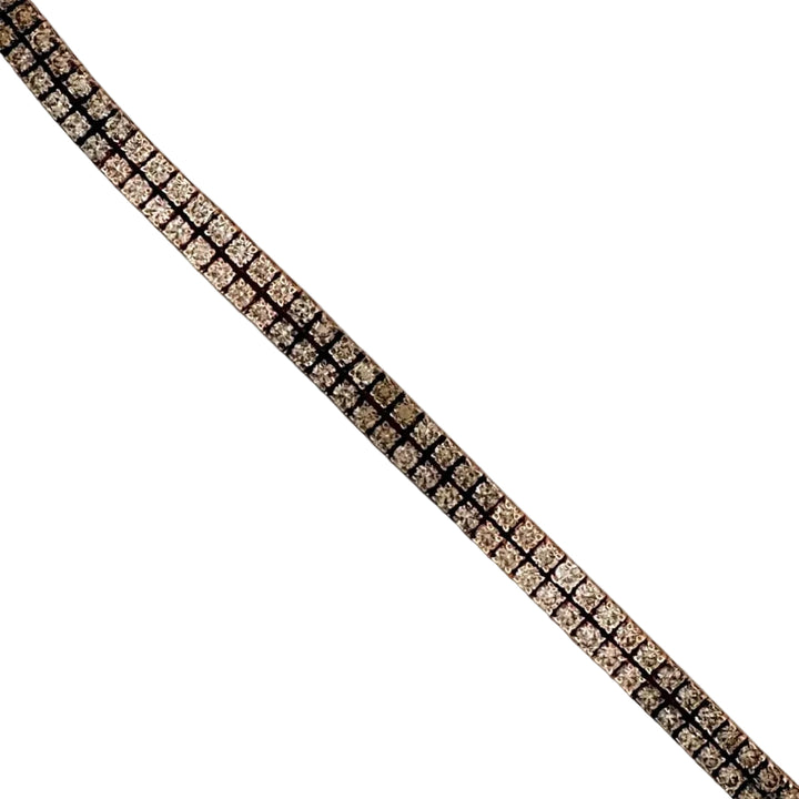 1ctw Chocolate Ombré Natural Diamond 2-Strand Bolo Bracelet in 14k Rose Gold by Le Vian