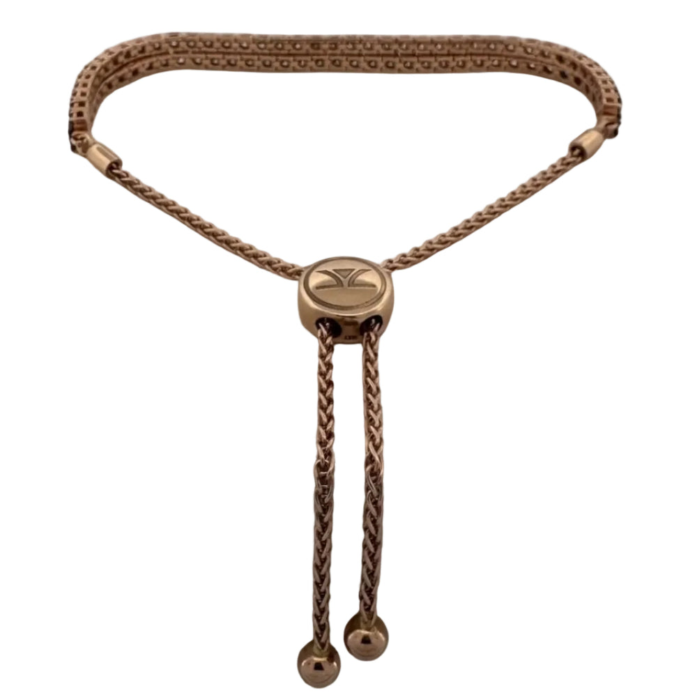 1ctw Chocolate Ombré Natural Diamond 2-Strand Bolo Bracelet in 14k Rose Gold by Le Vian