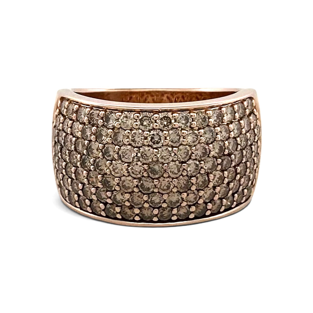 1.50ctw Chocolate & Nude Diamond Ombré Cocktail Ring in 14k Rose Gold by Le Vian