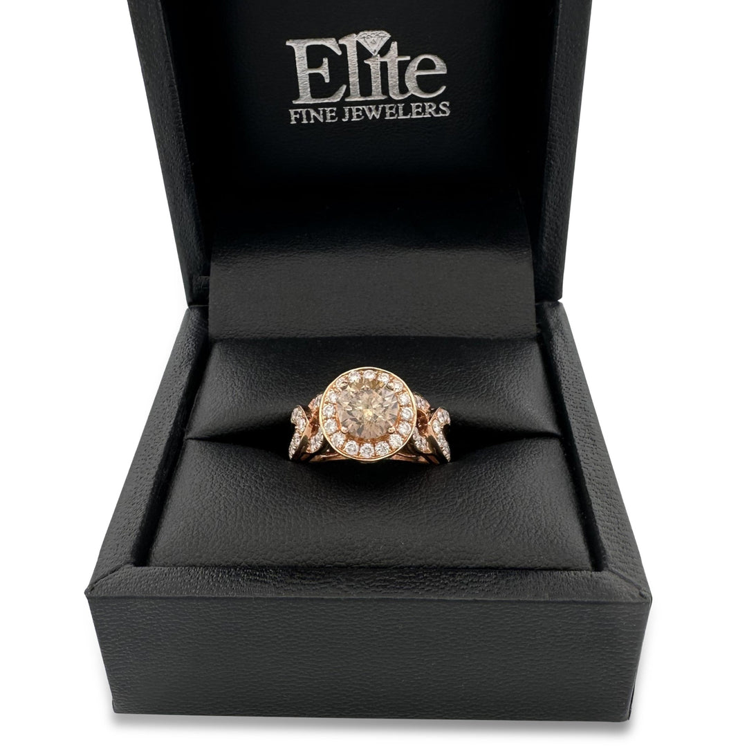 2.35ctw Chocolate & Nude Diamond Engagement Ring in 18k Rose Gold by Le Vian