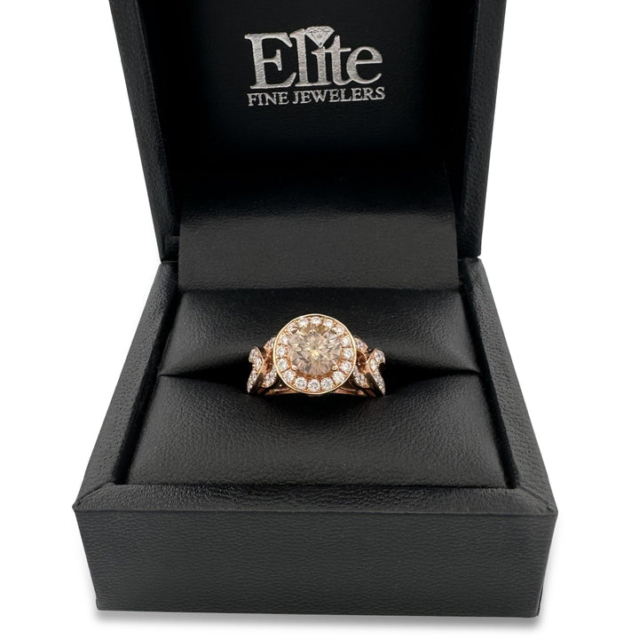 2.35ctw Chocolate & Nude Diamond Engagement Ring in 18k Rose Gold by Le Vian