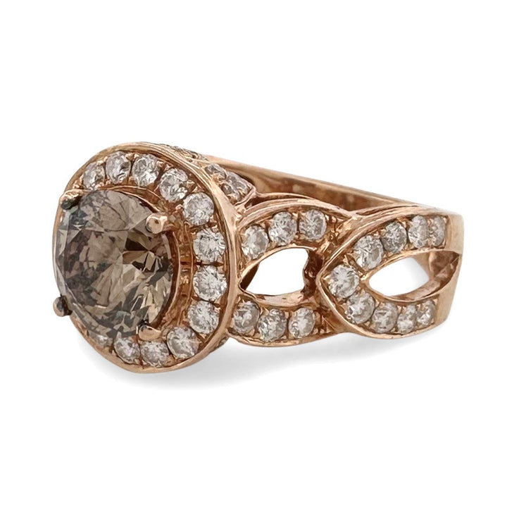 2.35ctw Chocolate & Nude Diamond Engagement Ring in 18k Rose Gold by Le Vian