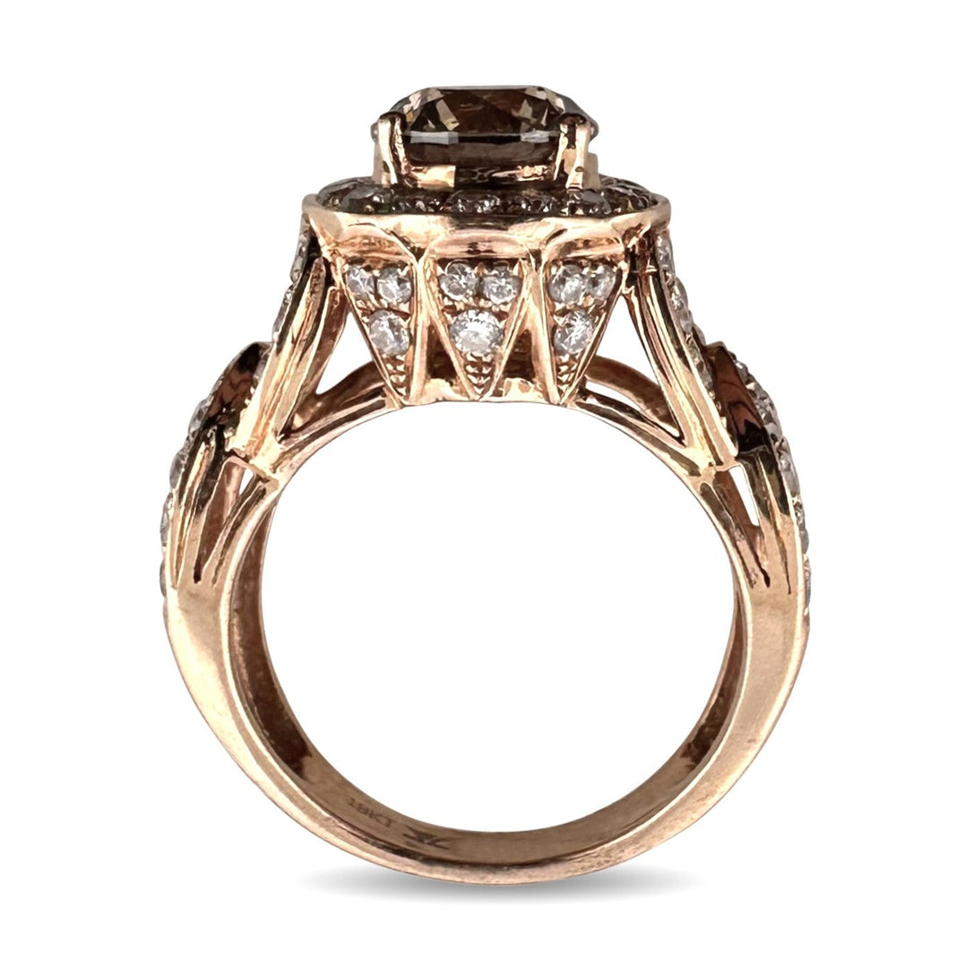 2.35ctw Chocolate & Nude Diamond Engagement Ring in 18k Rose Gold by Le Vian